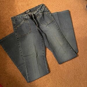 Y2K Bootcut No Pocket Stylish Blue Denim Jeans